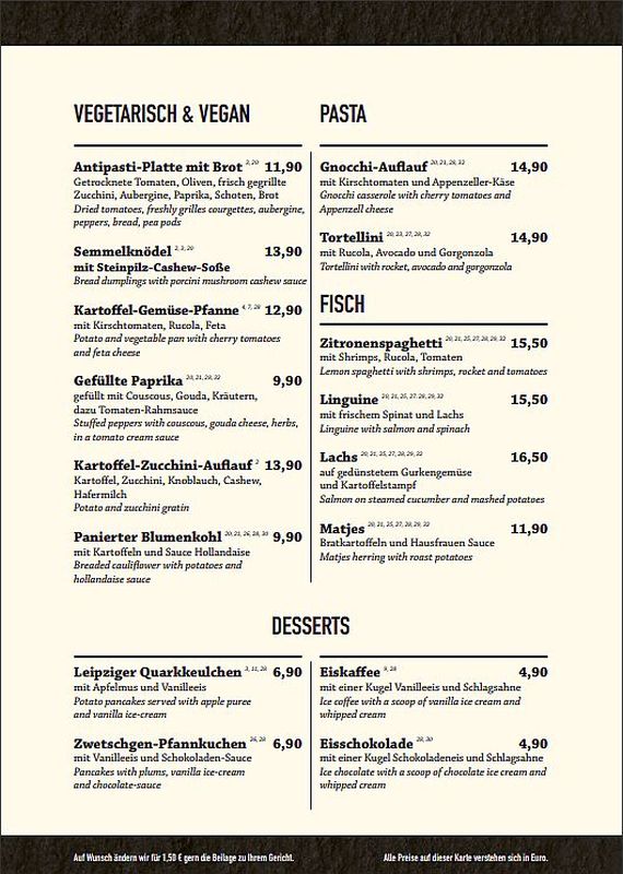 Speisekarte Seite 3