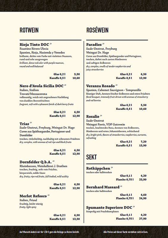 Speisekarte Seite 5